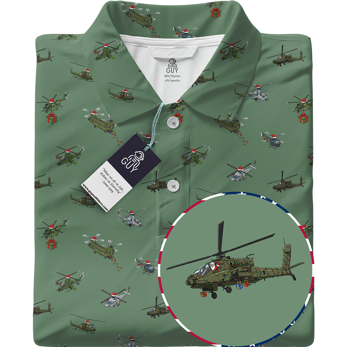 Christmas Copters Women's Polo