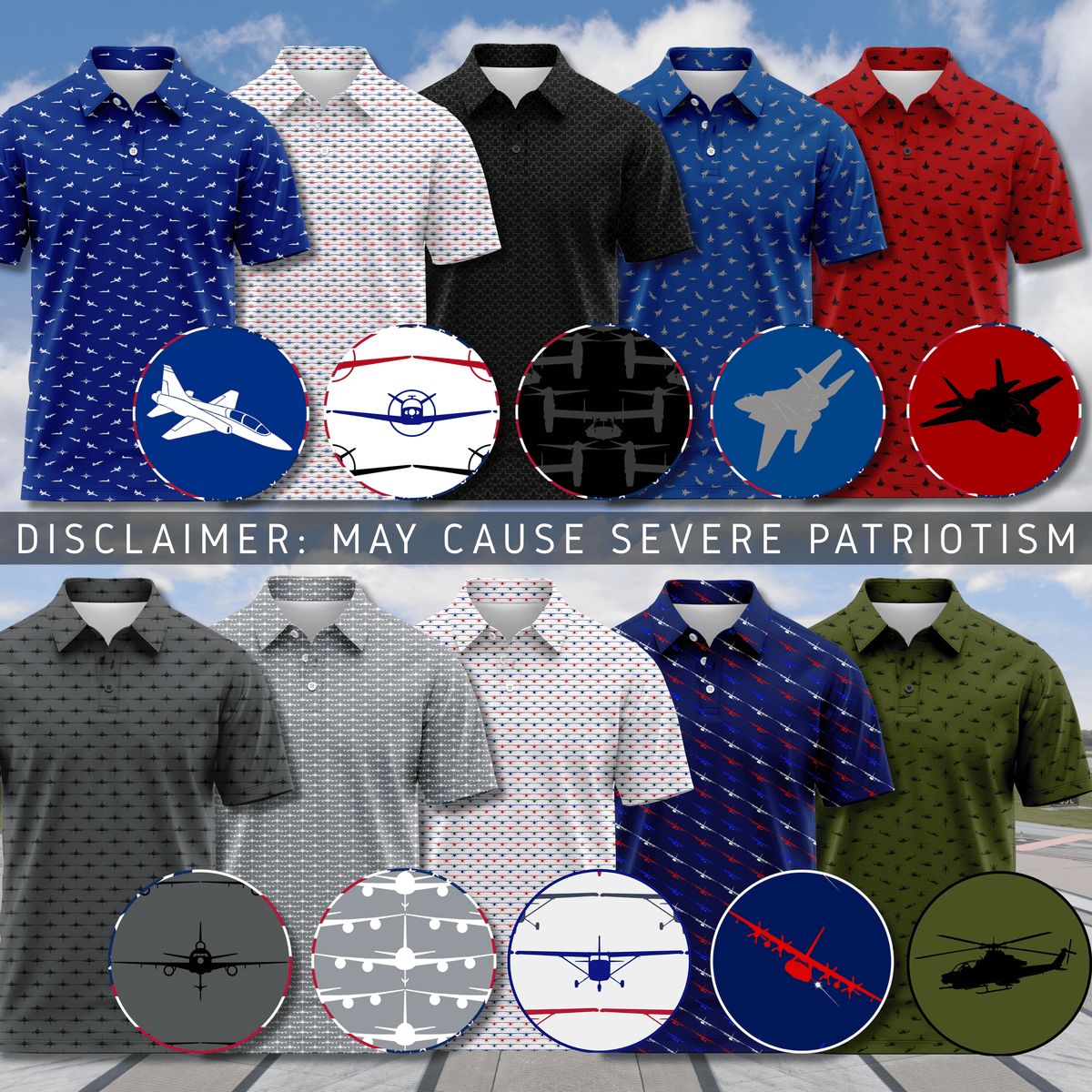 GUY'S POLOS - AVIATION ACES