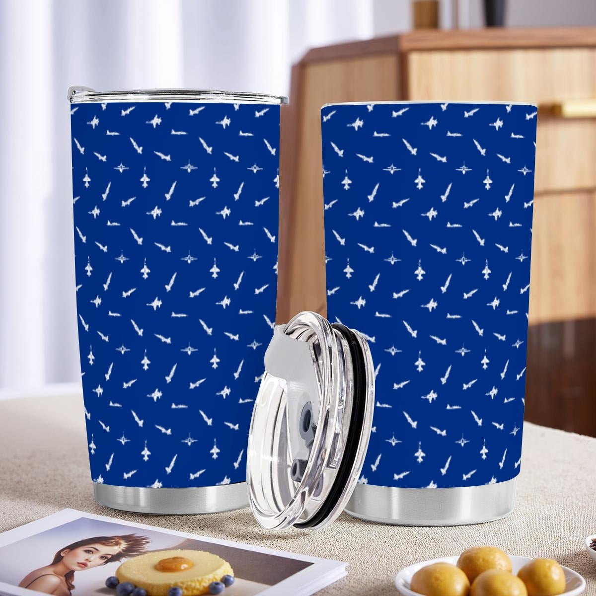 White Rocket 20oz Tumbler with Sliding Lid