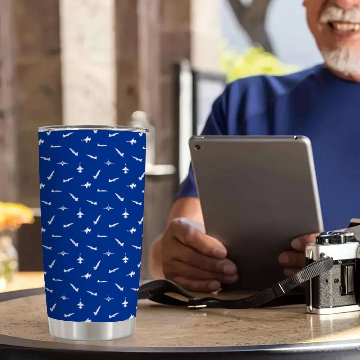 White Rocket 20oz Tumbler with Sliding Lid