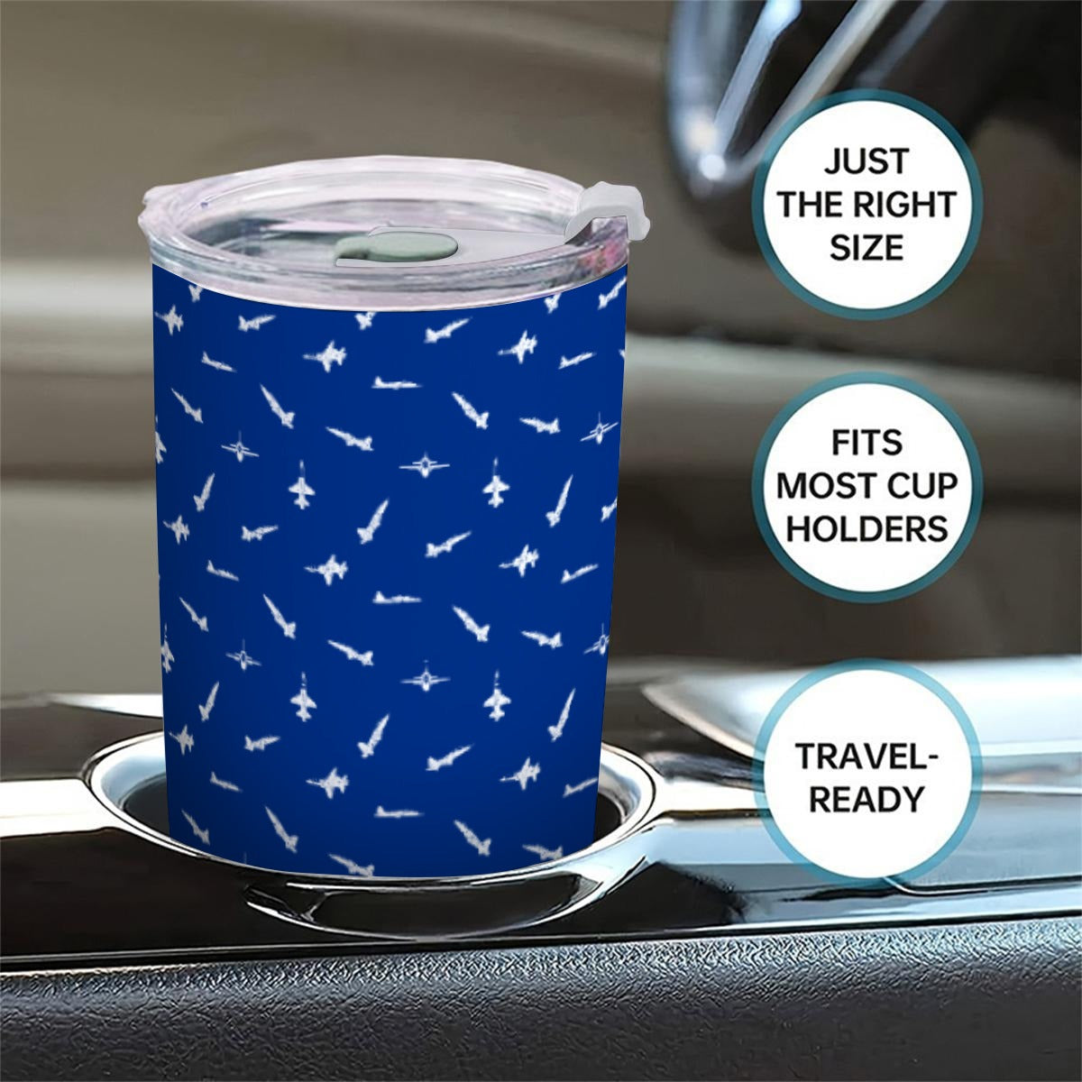 White Rocket 20oz Tumbler with Sliding Lid