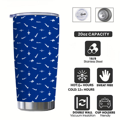 White Rocket 20oz Tumbler with Sliding Lid