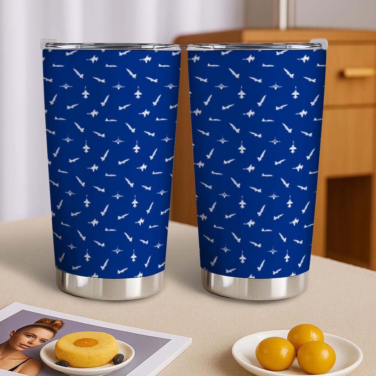 White Rocket 20oz Tumbler with Sliding Lid