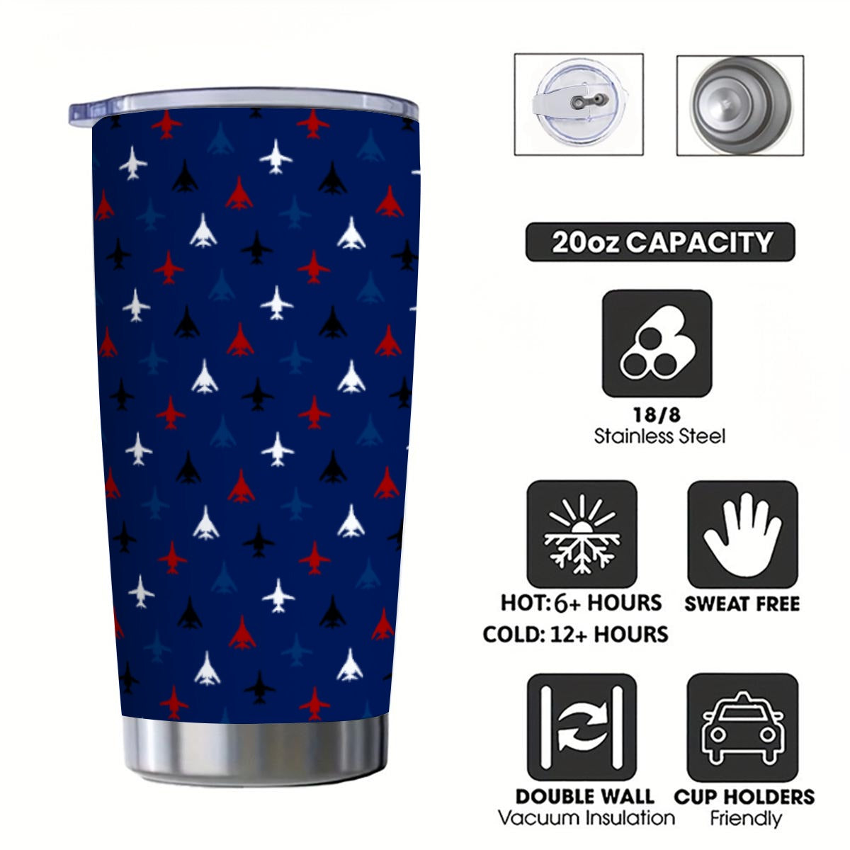 The BONE 20oz Tumbler with Sliding Lid