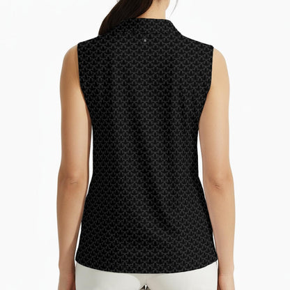 Plopter (Black) Sleeveless Polo