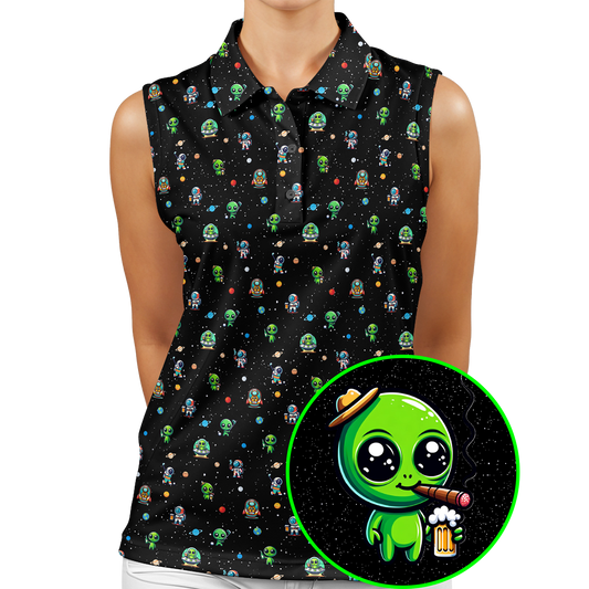 E.T. (Space) Women's Sleeveless Polo