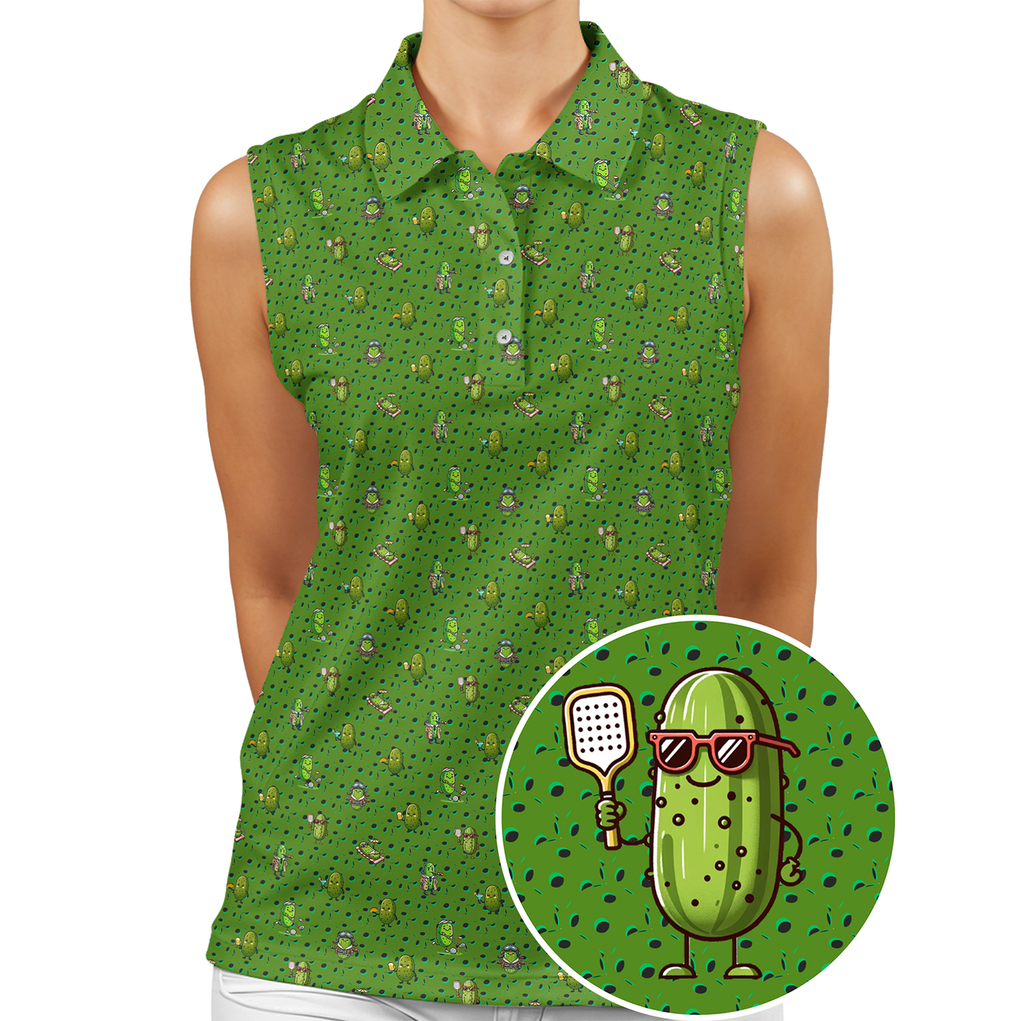 The Pickle Polo Women's Sleeveless Polo